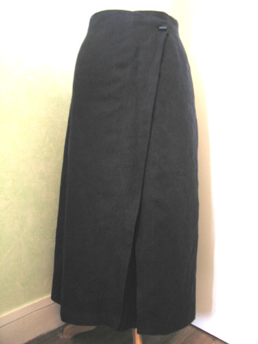 Belle jupe longue lin noir - longue, en